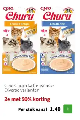 Intratuin Ciao Churu kattensnacks aanbieding
