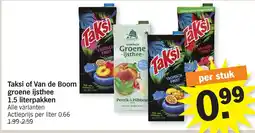 Albert Heijn Taksi of Van de Boom groene ijsthee aanbieding