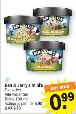 Albert Heijn Ben & Jerry's mini's aanbieding