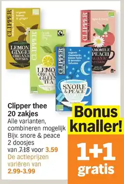 Albert Heijn Clipper thee aanbieding