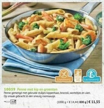 Bofrost Penne met kip en groenten aanbieding