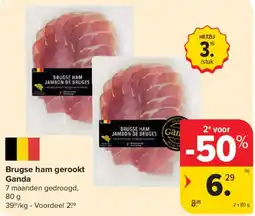 Carrefour Brugse ham gerookt Ganda aanbieding