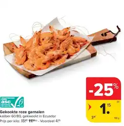 Carrefour Gekookte roze garnalen aanbieding