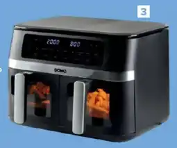 Carrefour Domo elektro Dubbele airfryer DO1166FR aanbieding