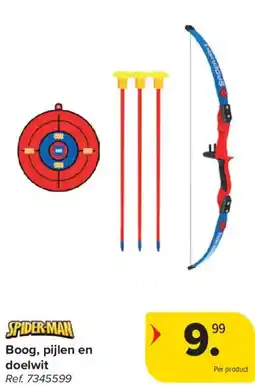 Carrefour Spiderman Boog, pijlen en doelwit aanbieding