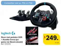 Carrefour Logitech Stuur met pedalen G29 + Assetto Corsa aanbieding