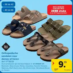 Carrefour Tex Orthopedische sandalen voor dames of heren aanbieding