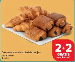 Carrefour Crissants en chocoladebroodjes pure boter aanbieding