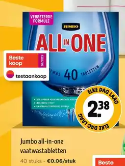 Jumbo Jumbo all-in-one vaatwastabletten aanbieding