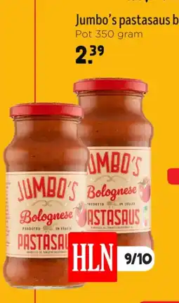 Jumbo Jumbo's pastasaus bolognaise aanbieding