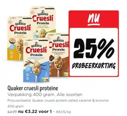 Jumbo Quaker cruesli protene aanbieding