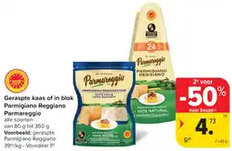 Carrefour Geraspte kaas of in blok aanbieding