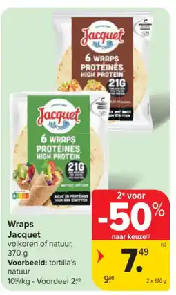 Carrefour Wraps Jacquet aanbieding