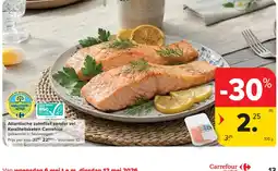 Carrefour Atlantische zalmfilet zonder vel Kwaliteitsketen Carrefour aanbieding