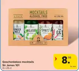 Carrefour Geschenkdoos mocktails Sir James 101 aanbieding