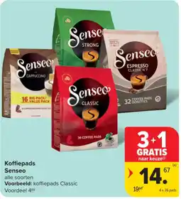 Carrefour Koffiepads Senseo aanbieding