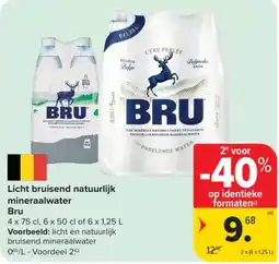 Carrefour L'eau Perlee Licht bruisend natuurlijk mineraalwater aanbieding