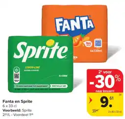 Carrefour Fanta en Sprite aanbieding