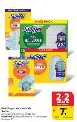 Carrefour Navullingen en starter kit Swiffer aanbieding