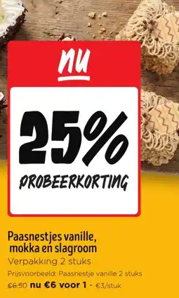 Jumbo Paasnestjes vanille, mokka en slagroom aanbieding