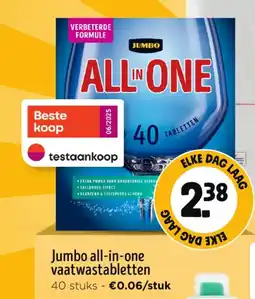 Jumbo Jumbo all-in-one vaatwastabletten aanbieding