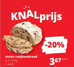 Spar Nalprijs noten rozijnenbrood aanbieding
