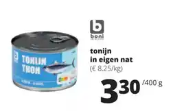 Spar Boni tonijn in eigen nat aanbieding