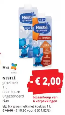 Spar Nestle groeimelk Koekjes aanbieding