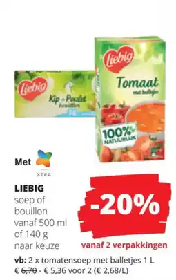 Spar Liebig soep of bouillon aanbieding