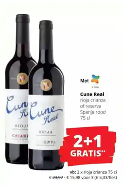 Spar Cune Real rioja crianza of reserva Spanje rood aanbieding