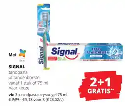 Spar Signal tandpasta of tandenborstel aanbieding