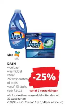Spar Dash Vloeibaar wasmiddel aanbieding