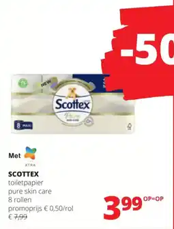 Spar Scottex toiletpapier pure skin care aanbieding