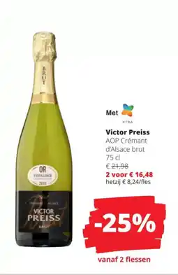 Spar Victor Preiss AOP Crémant d'Alsace brut aanbieding