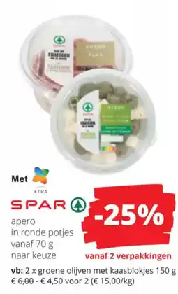 Spar Apero in ronde potjes aanbieding
