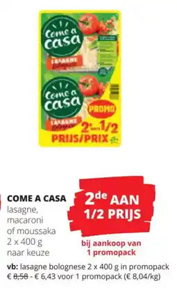 Spar Aan lasagne, macaroni of moussaka aanbieding