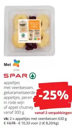 Spar Spar Appeltjes met veenbessen, gekarameliseerde appeltjes, peren in rode wijn aanbieding