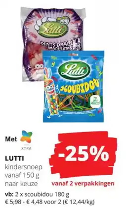 Spar Lutti kindersnoep aanbieding
