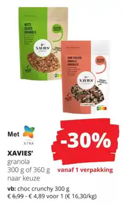 Spar XVIES' granola aanbieding