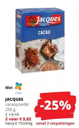 Spar Jacques cacaopoeder aanbieding