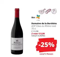 Spar Domaine de la Berthète AOP Côtes du Rhône rood aanbieding