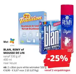 Spar Blan, Remy of Mousse De Lin aanbieding