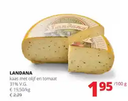 Spar Landana kaas met olijf en tomaat aanbieding