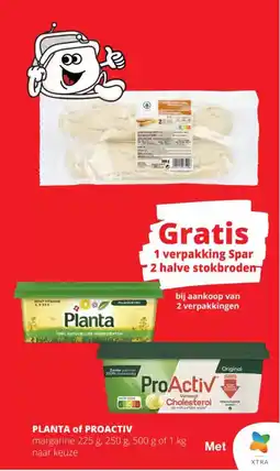 Spar Planta of Proactiv margarine aanbieding