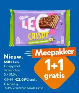 OKay Milka Leo Crispy met hazelnoten aanbieding