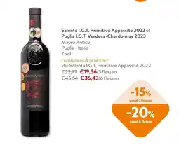 OKay Salento I.G.T. Primitivo Appassito 2022 of Puglia I.G.T. Verdeca-Chardonnay 2023 aanbieding