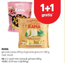 Spar RANA ravioli met ricotta & spinazie 400 g aanbieding