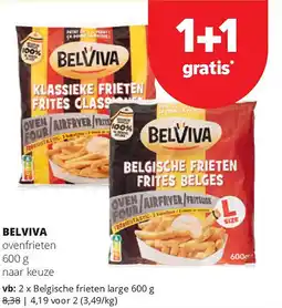 Spar BELVIVA Belgische frieten large 600 g aanbieding