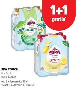 Spar SPA TOUCH lemon 6 x 50 cl aanbieding