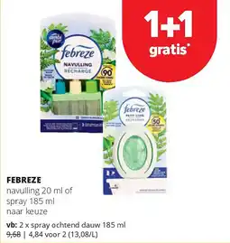 Spar FEBREZE spray ochtend dauw 185 ml aanbieding